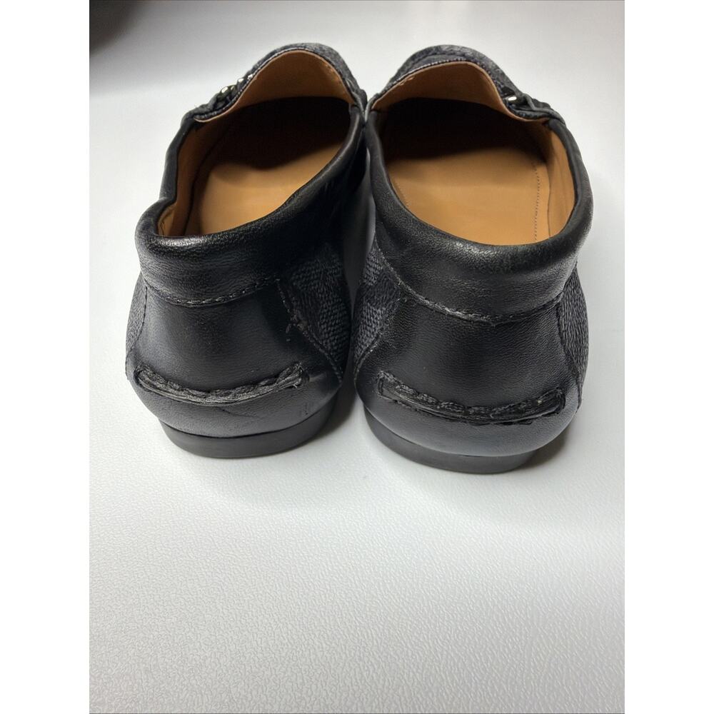 COACH Signature Olive 6.5B Jacquard Black & Smoke Women's Driving Loafer Logo - Picture 6 of 10